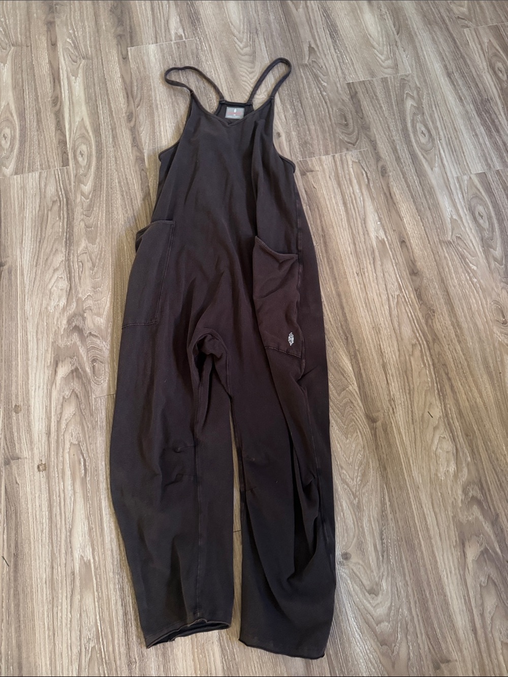 FP Movement by Free People Black Relaxed Utility Romper with Pockets